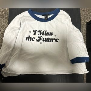 Forever 21 cropped tee size Large